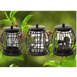 3 Wild Bird Feeders Nut Seed And Fat Ball - Black by Shop4allsorts