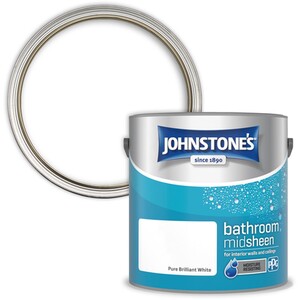 Johnstone's Bathroom Midsheen Paint - Brilliant White by Johnstone's