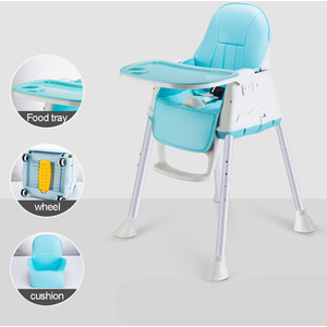 Adjustable 3-In-1 Baby Highchair - Blue