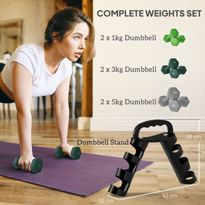 SPORTNOW Dumbbells Set with Carry Rack by SPORTNOW