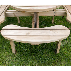 Circular Picnic Table - Natural / Without Backrests by Forest