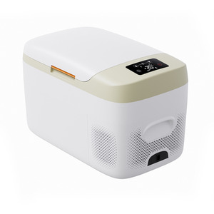 Portable Car Refrigerator with Display - White / 33.2cm by Livingandhome