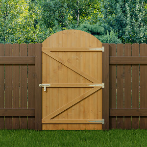 90CM Semi Braced Arch Top Wooden Garden Gate by Livingandhome