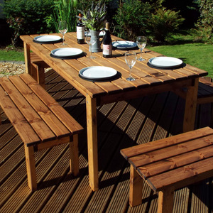 Eight Seater Table Set (Forms) - Redwood by Charles Taylor
