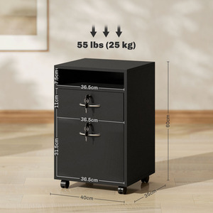 HOMCOM Filing Cabinet With Drawer by HOMCOM
