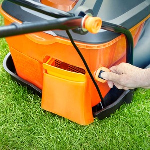 LawnMaster 36cm 1800W Electric Hover Collect Lawnmower - Orange by LawnMaster