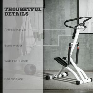 SPORTNOW 12-Level Hydraulic Resistance Stepper Machine - White by SPORTNOW