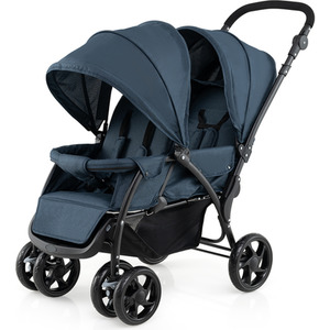 Portable Double Seat Baby Stroller - Blue by Costway
