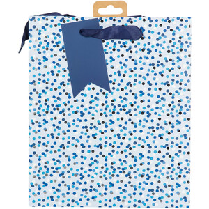 Pack of 4 Navy Birthday Medium Gift Bags - Navy