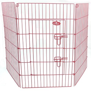 Metal Pet Playpen in Pink - Pink / 91cm by Actiaspet