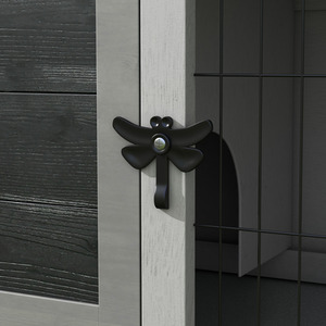 PawHut Wooden Small Animal Pet Hutch Openable Asphalt Roof - Grey by PawHut