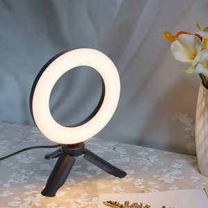 Desk Laptop Ring Light with Tripod Stand - Black by Livingandhome