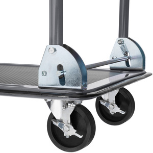 Folding Trolley with Brakes - Black / 73cm by tectake