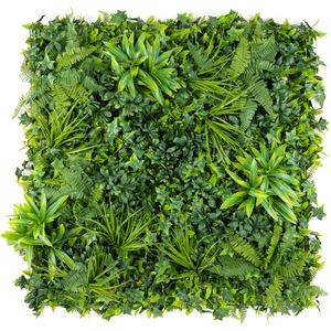 Artificial Evergreen Living Wall 4Pc - Green by Christow