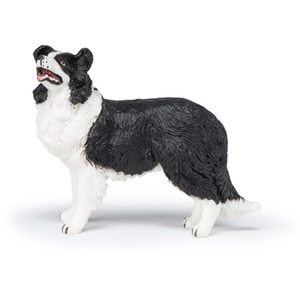 PAPO Dog and Cat Companions Border Collie Toy Figure - Black by PAPO