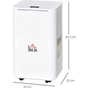 HOMCOM 10L per Day Quiet Dehumidifier for Home Laundry - White by HOMCOM