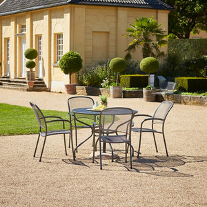 Royal Garden Carlo 4 Seater Dining Set - Black by Royal Garden