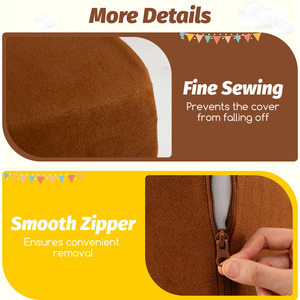 5-Piece Kids Soft Climbing Blocks - Brown by Costway