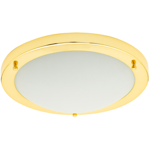 Mari Large Bathroom Ceiling Flush - Brass by Litecraft