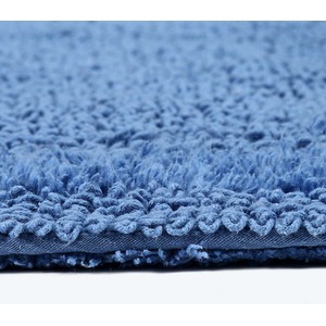 Luxury Reversible Cotton Pedestal Mat - Cobalt Blue by Homescapes