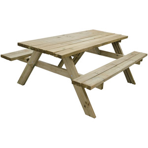 Rectangular Picnic Table - Natural by Forest
