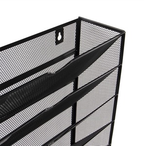 Mesh Wall Mounted File Organiser - Black by Maison & White