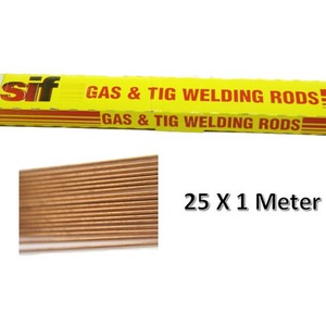 1 Mtr Mild Steel Welding Rods 1.6mm - 25 Pack SIF - Bronze by SIF