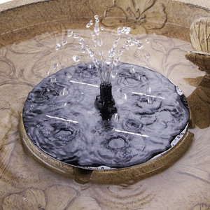 Butterfly Brook Solar Bird Bath with Lights - Yellow by Primrose