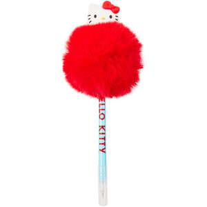 Strawberry Hello Kitty Pom Pom Pen - Red and Blue