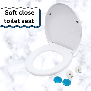 Soft Close Universal Toilet Seat - White by Marco Paul