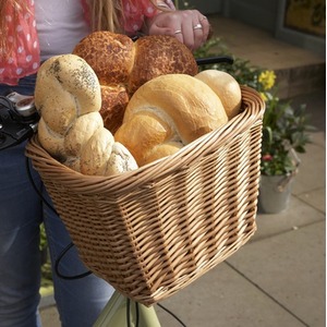 Heritage Rectangular Bicycle Bike Basket - Brown by Red Hamper