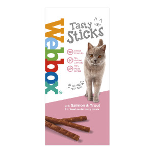 Pack of 6 Webbox Tasty Sticks - Salmon and Trout by Webbox