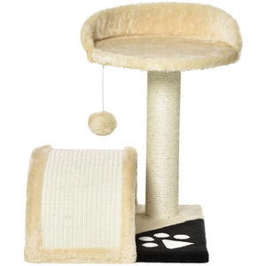 Pawhut Cat Tree Scratching Post - Beige by Pawhut