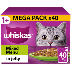 Whiskas 1+ Pouches in Jelly - Mixed Menu / 40 by Whiskas