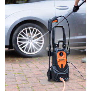 Saber 1400W Pressure Washer 110 Bar - Black and Orange by Saber