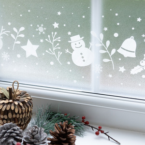 dc fix Winter Xmas Border Joy Static Cling Vinyl for Windows - white by d-c-fix