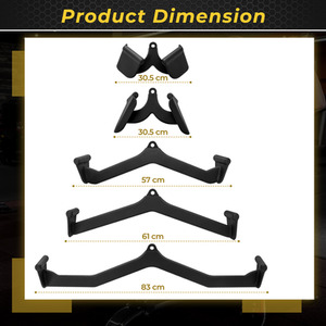 LAT Pulldown Attachment Set - Black by Costway