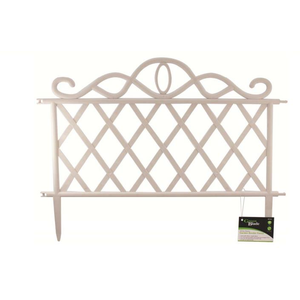 3 Pack Of Plastic White Garden Border Lawn Patio Flower Bed Fences - Cream by Samuel Alexander