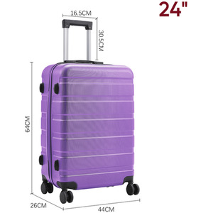 Hardshell Wheeled Luggage Trolley Suitcase by Livingandhome