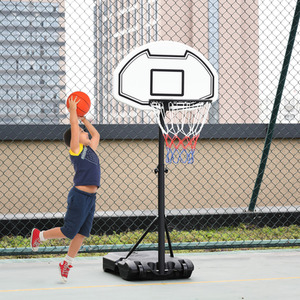HOMCOM Basketball Stand and Hoop - Black by HOMCOM