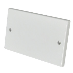 2 Gang Blank Plate White