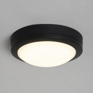 Outdoor LED Round Bulkhead Wall Light - Black by Litecraft