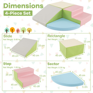 Kids Soft Toy Set Building Blocks Structures Set by Costway