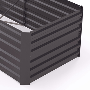 Outsunny Galvanised Raised Garden Bed Planter - Dark Grey by Outsunny