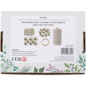 Make Your Own Wooden Beaded Plant Holder - Natural by Art Studio