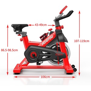 FIT4YOU Exercise Bike Fitness - Red and Black by FIT4YOU