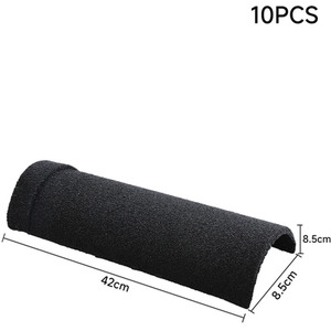 Set of 10 Half Round Asphalt Shingle Coated Metal Roofing by Livingandhome