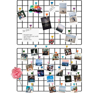 x2 Hanging Grid Organisation and Photo Wall Panels - Black by Pukkr