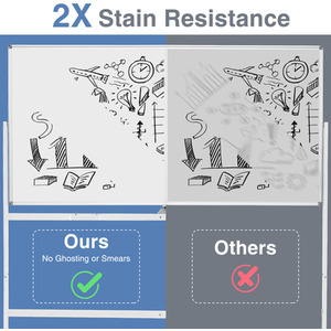 Rolling Whiteboard on Wheels - White by Costway