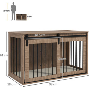 PawHut Dog Crate Furniture with Removable Cushion by PawHut